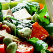 Салат из свинины и овощей